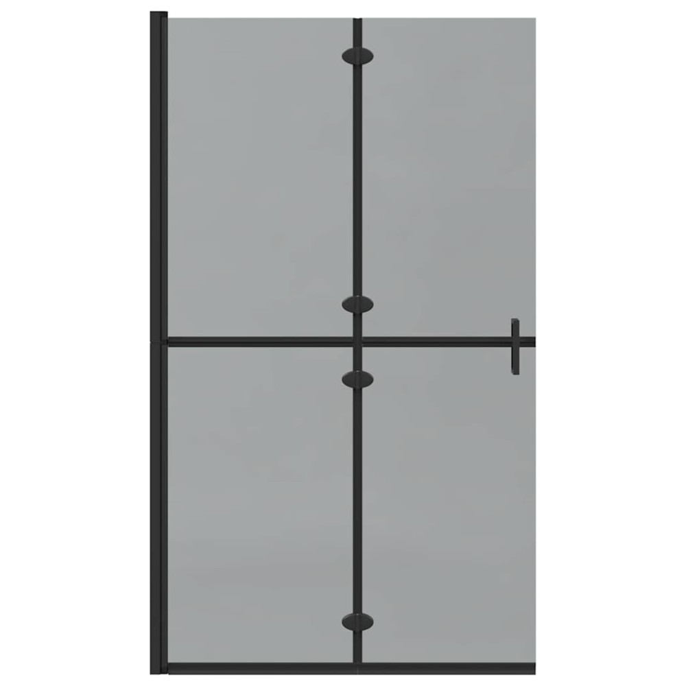 Produktbild för Walk-In duschvägg Svart 110 x 6,5 x 190 cm