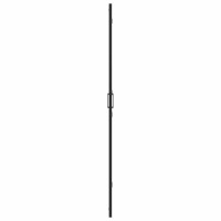 Produktbild för Walk-In duschvägg Svart 110 x 6,5 x 190 cm