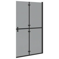 Produktbild för Walk-In duschvägg Svart 110 x 6,5 x 190 cm