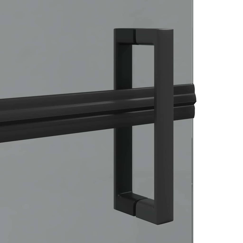 Produktbild för Walk-In duschvägg Svart 110 x 6,5 x 190 cm