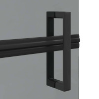 Produktbild för Walk-In duschvägg Svart 110 x 6,5 x 190 cm
