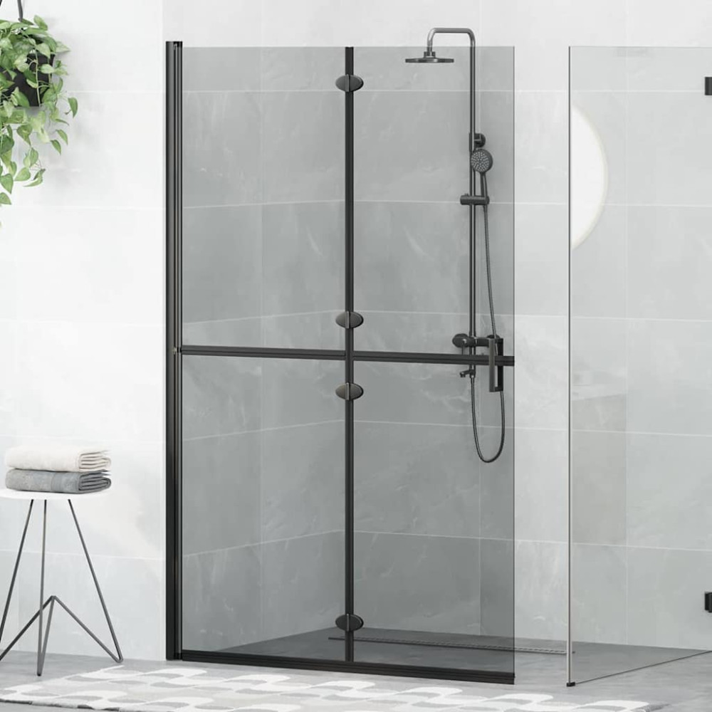 Produktbild för Walk-In duschvägg Svart 120 x 6,5 x 190 cm