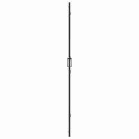Produktbild för Walk-In duschvägg Svart 120 x 6,5 x 190 cm
