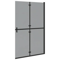 Produktbild för Walk-In duschvägg Svart 120 x 6,5 x 190 cm