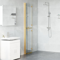 Produktbild för Walk-In duschvägg Guld 90 x 6.5 x 190 cm