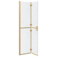 Produktbild för Walk-In duschvägg Guld 90 x 6.5 x 190 cm