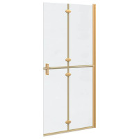 Produktbild för Walk-In duschvägg Guld 90 x 6.5 x 190 cm