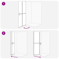 Produktbild för Walk-In duschvägg Guld 90 x 6.5 x 190 cm