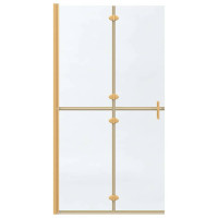 Produktbild för Walk-In duschvägg Guld 100 x 6,5 x 190 cm