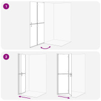 Produktbild för Walk-In duschvägg Guld 100 x 6,5 x 190 cm