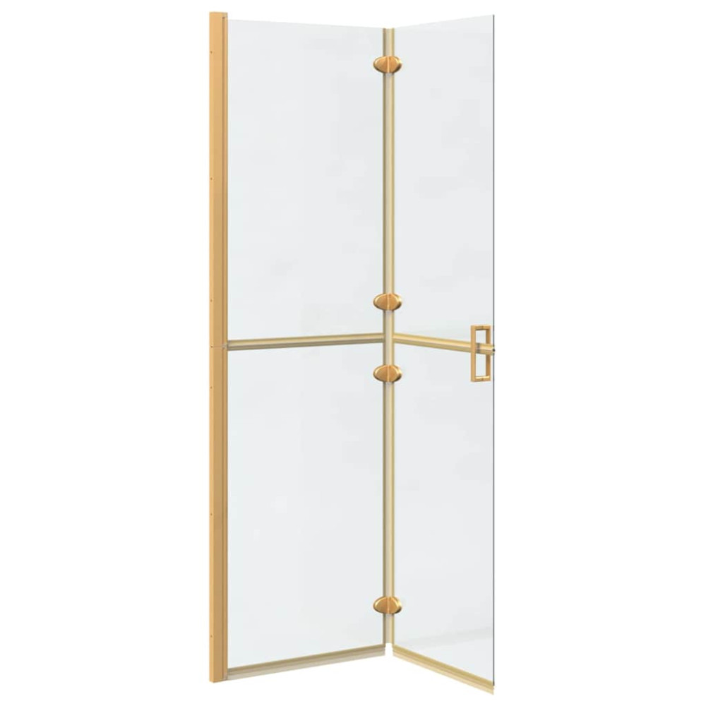 Produktbild för Walk-In duschvägg Guld 110 x 6,5 x 190 cm