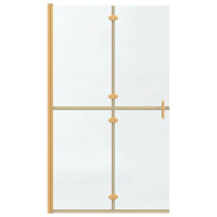 Produktbild för Walk-In duschvägg Guld 110 x 6,5 x 190 cm