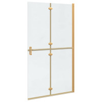 Produktbild för Walk-In duschvägg Guld 110 x 6,5 x 190 cm