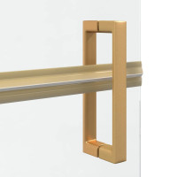 Produktbild för Walk-In duschvägg Guld 110 x 6,5 x 190 cm