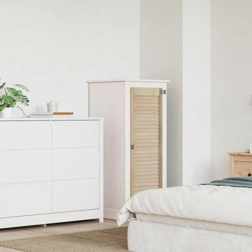 vidaXL Skåpdörr med dörr Naturfärg 110 x 2,1 x 39,5 cm Massiv furu