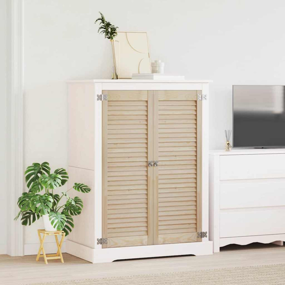 Produktbild för Skåpdörr 2 pcs Naturfärg 110 x 2,1 x 39,5 cm Massiv furu