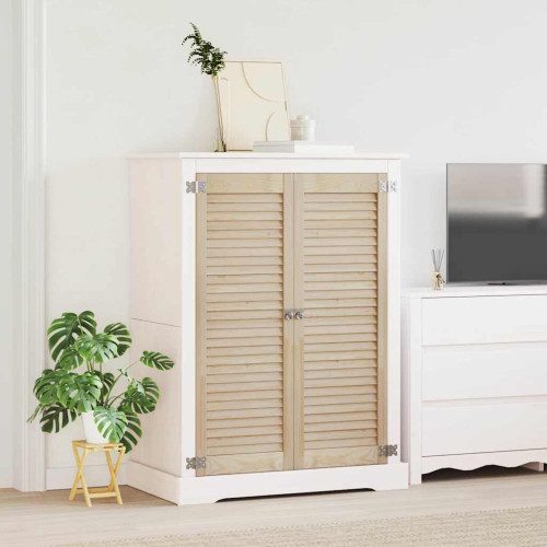 vidaXL Skåpdörr 2 pcs Naturfärg 110 x 2,1 x 39,5 cm Massiv furu