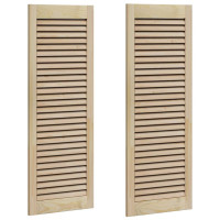 Produktbild för Skåpdörr 2 pcs Naturfärg 110 x 2,1 x 39,5 cm Massiv furu