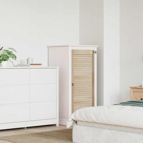 vidaXL Skåpdörr med dörr Naturfärg 49,5 x 2,1 x 110 cm Massiv furu