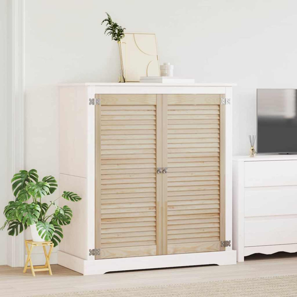 Produktbild för Skåpdörr 2 pcs Naturfärg 49,5 x 2,1 x 110 cm Massiv furu