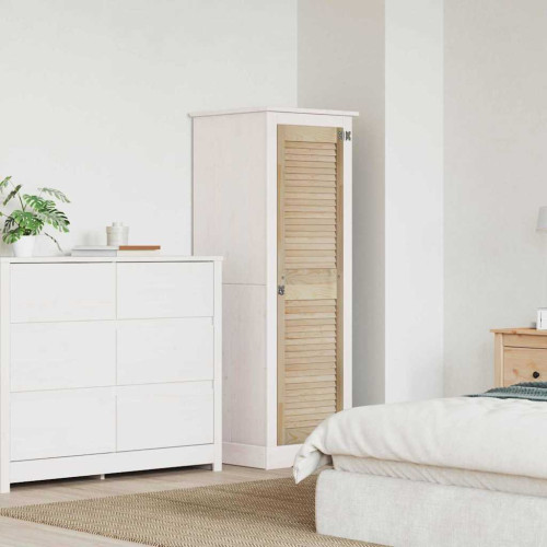 vidaXL Skåpdörr med dörr Naturfärg 140,5 x 2,1 x 39,5 cm Massiv furu