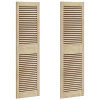 Produktbild för Skåpdörr 2 pcs Naturfärg 140,5 x 2,1 x 39,5 cm Massiv furu