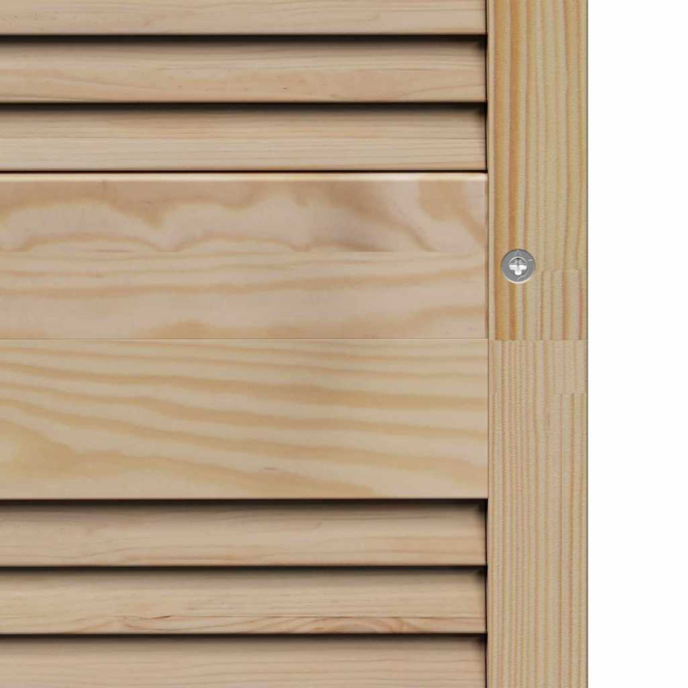 Produktbild för Skåpdörr 2 pcs Naturfärg 49,5 x 2,1 x 140,5 cm Massiv furu