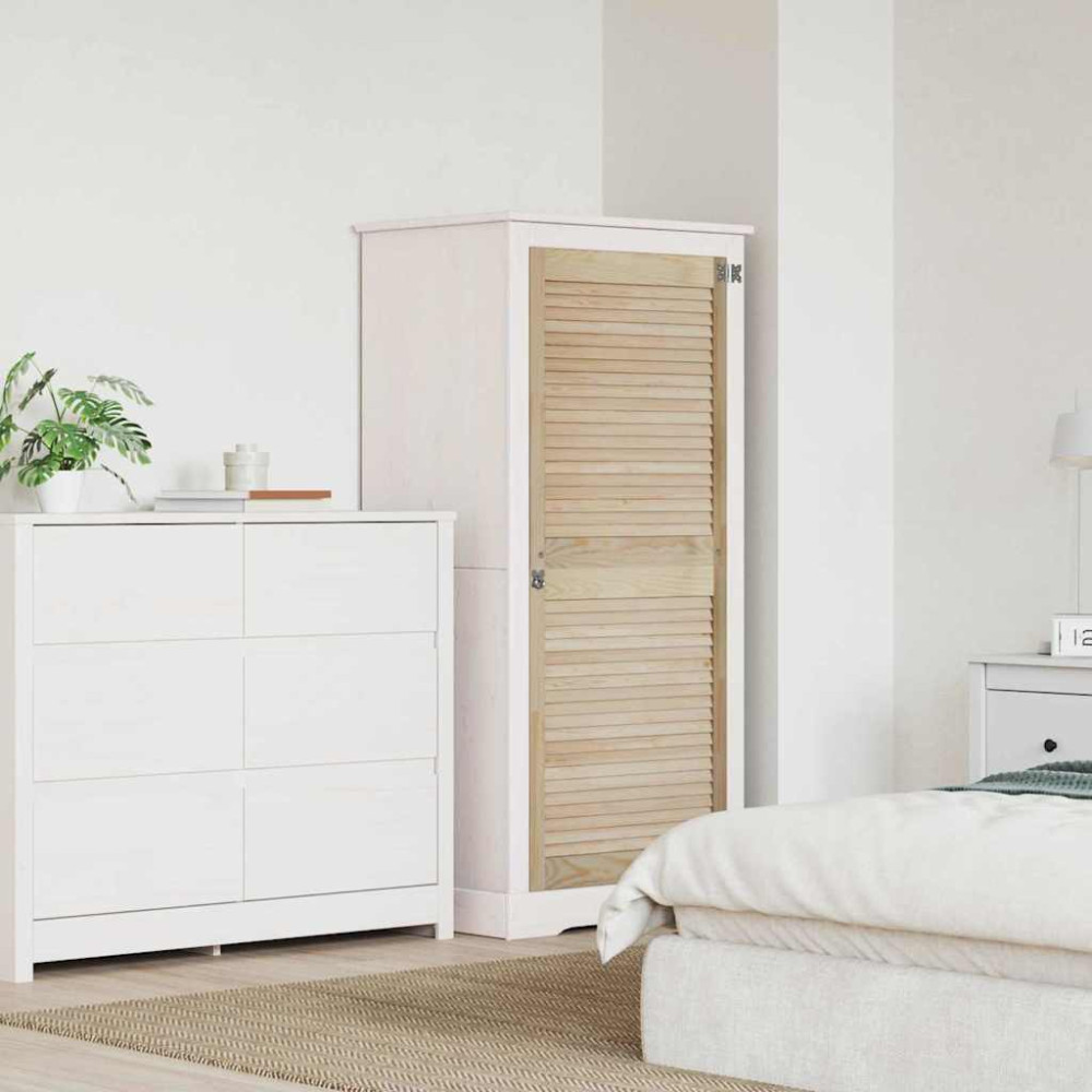 Produktbild för Skåpdörr med dörr Naturfärg 140,5 x 2,1 x 59,5 cm Massiv furu