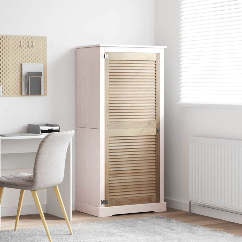 Produktbild för Skåpdörr med dörr Naturfärg 140,5 x 2,1 x 59,5 cm Massiv furu