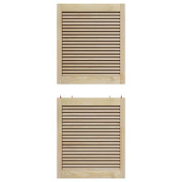 Produktbild för Skåpdörr 2 pcs Naturfärg 140,5 x 2,1 x 59,5 cm Massiv furu