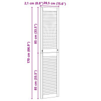 Produktbild för Skåpdörr med dörr Naturfärg 170 x 2,1 x 39,5 cm Massiv furu