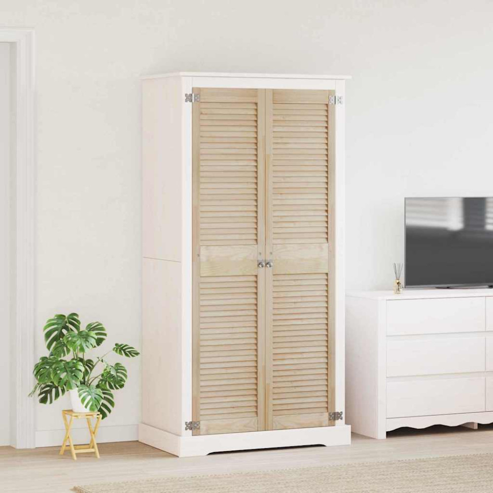 Produktbild för Skåpdörr 2 pcs Naturfärg 170 x 2,1 x 39,5 cm Massiv furu