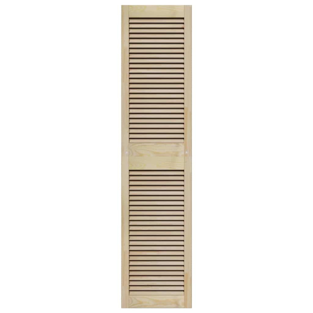 Produktbild för Skåpdörr 2 pcs Naturfärg 170 x 2,1 x 39,5 cm Massiv furu
