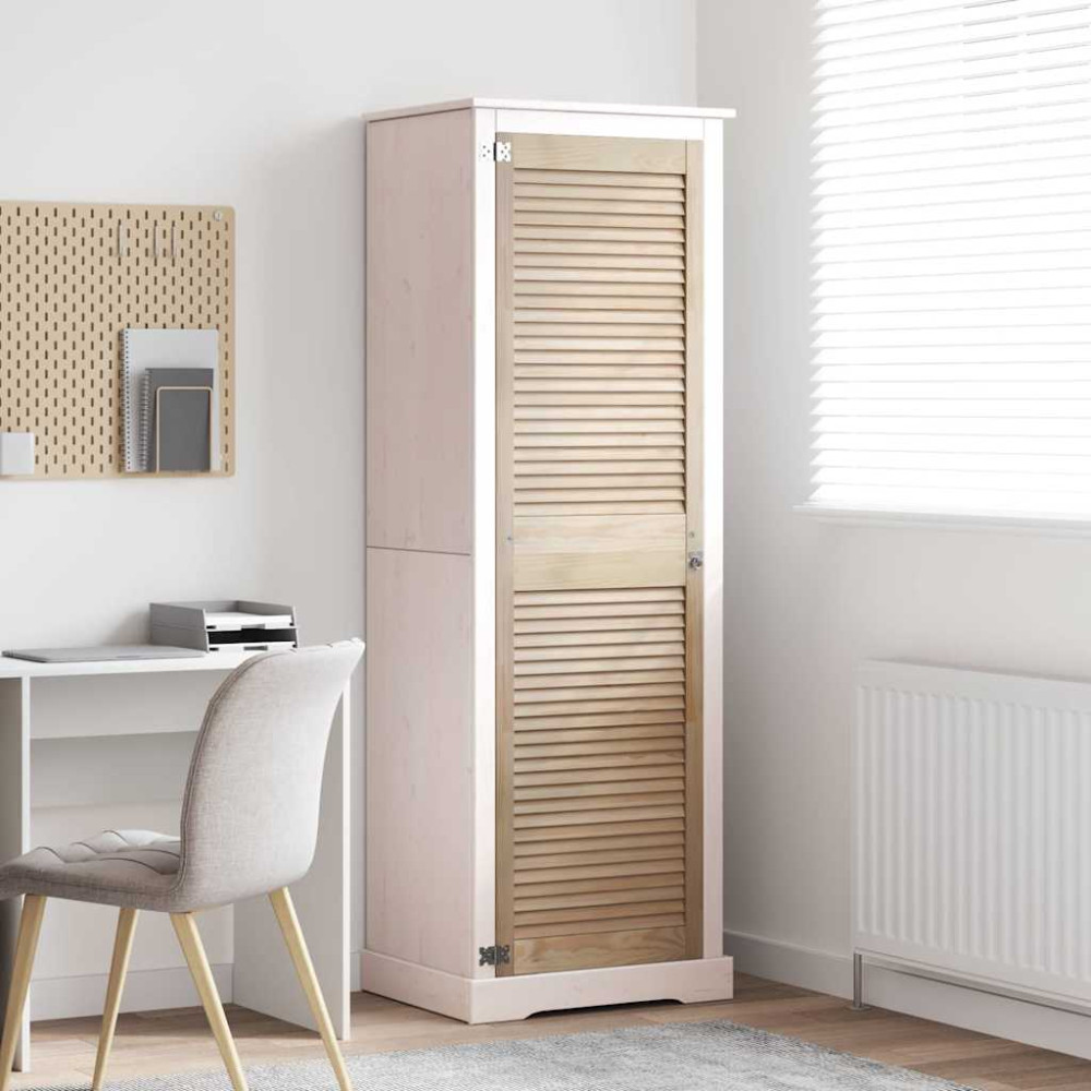 Produktbild för Skåpdörr med dörr Naturfärg 170 x 2,1 x 49,5 cm Massiv furu
