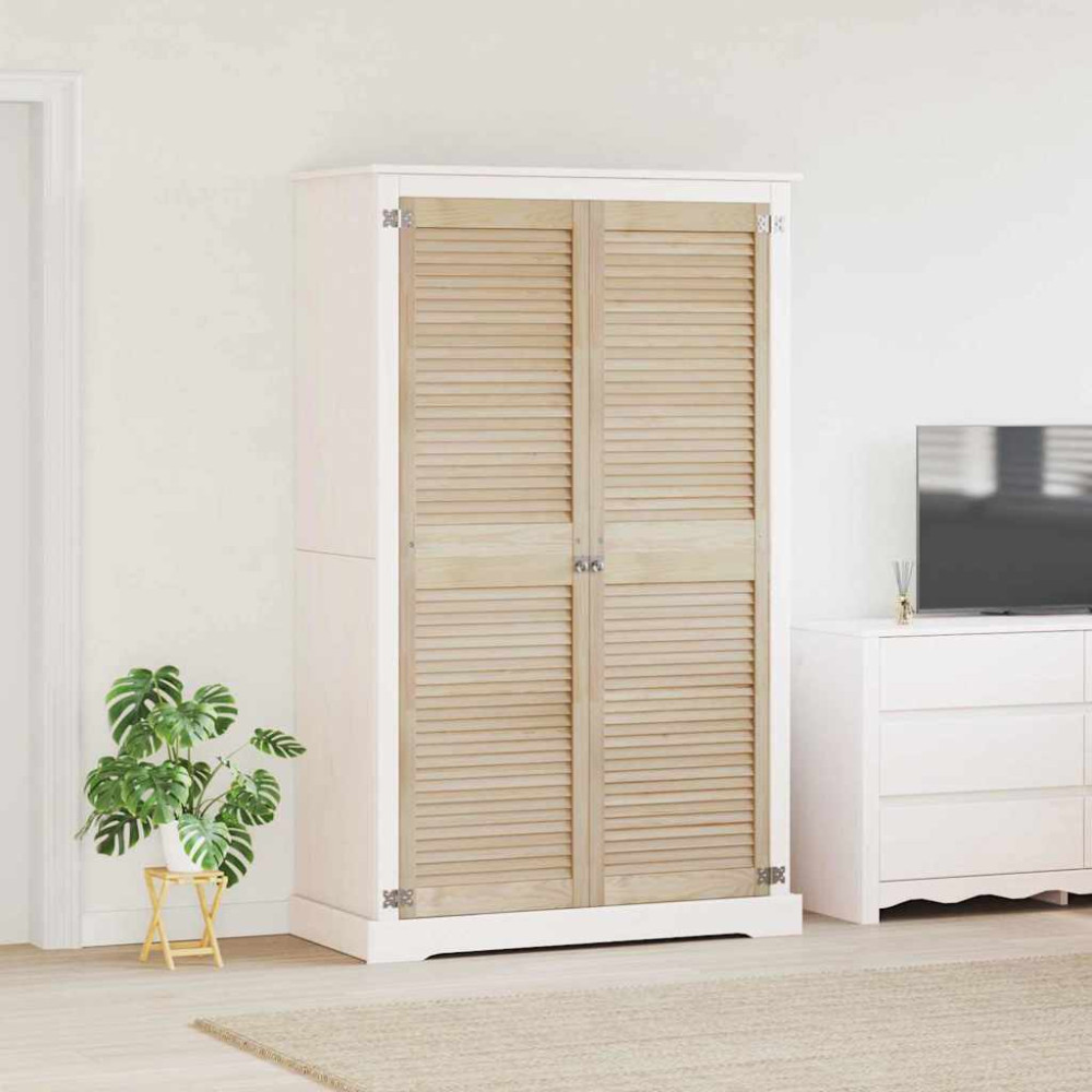 Produktbild för Skåpdörr 2 pcs Naturfärg 170 x 2,1 x 49,5 cm Massiv furu