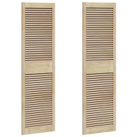Produktbild för Skåpdörr 2 pcs Naturfärg 170 x 2,1 x 49,5 cm Massiv furu