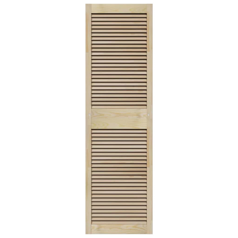 Produktbild för Skåpdörr 2 pcs Naturfärg 170 x 2,1 x 49,5 cm Massiv furu