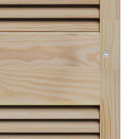 Produktbild för Skåpdörr 2 pcs Naturfärg 170 x 2,1 x 49,5 cm Massiv furu