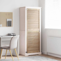 Produktbild för Skåpdörr med dörr Naturfärg 170 x 2,1 x 59,5 cm Massiv furu