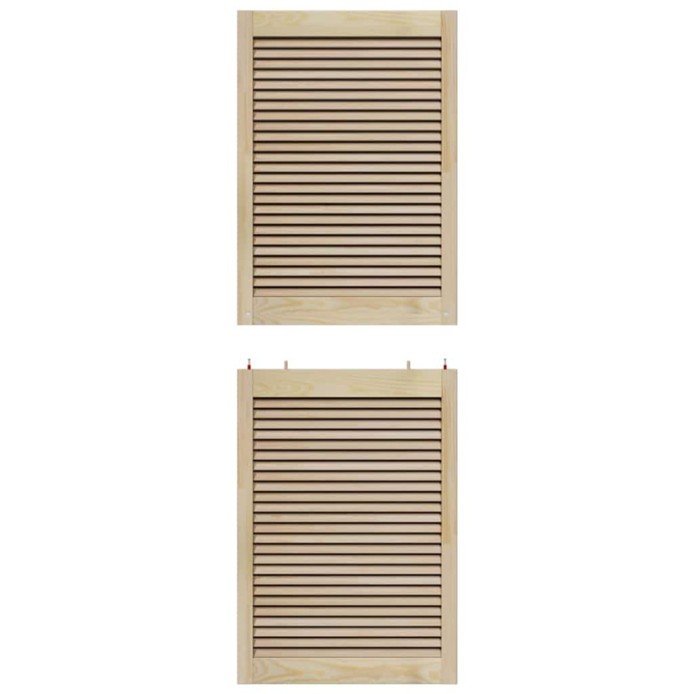 Produktbild för Skåpdörr med dörr Naturfärg 170 x 2,1 x 59,5 cm Massiv furu