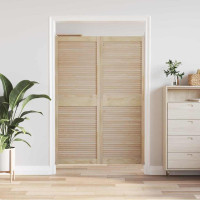 Produktbild för Skåpdörr 2 pcs Naturfärg 170 x 2,1 x 59,5 cm Massiv furu