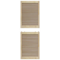 Produktbild för Skåpdörr 2 pcs Naturfärg 170 x 2,1 x 59,5 cm Massiv furu