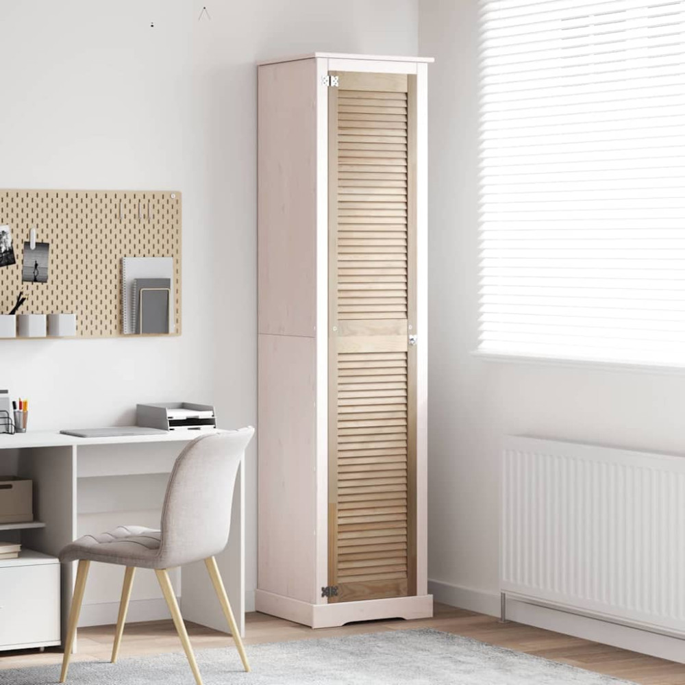Produktbild för Skåpdörr med dörr Naturfärg 201 x 2,1 x 39,5 cm Massiv furu