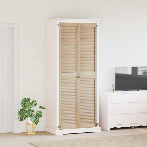 vidaXL Skåpdörr 2 pcs Naturfärg 201 x 2,1 x 39,5 cm Massiv furu