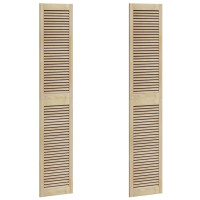 Produktbild för Skåpdörr 2 pcs Naturfärg 201 x 2,1 x 39,5 cm Massiv furu