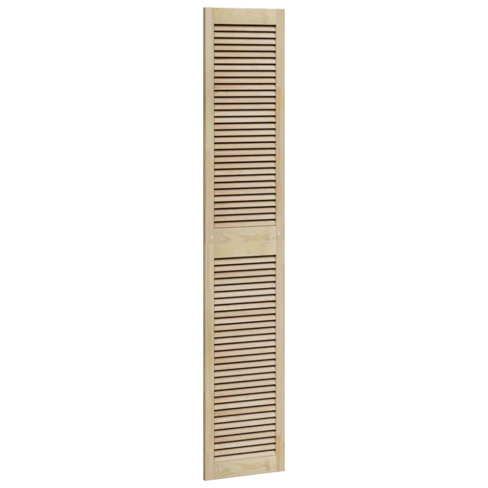 Produktbild för Skåpdörr 2 pcs Naturfärg 201 x 2,1 x 39,5 cm Massiv furu