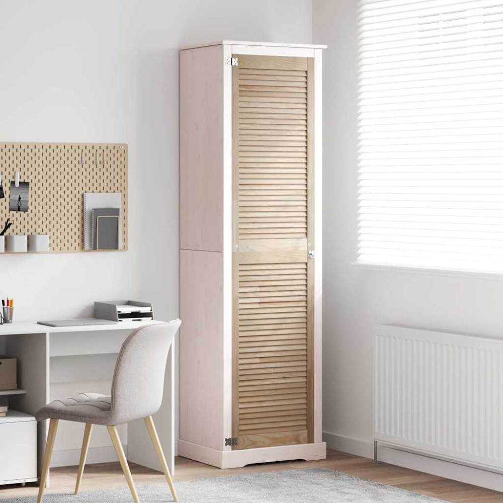 Produktbild för Skåpdörr med dörr Naturfärg 201 x 2,1 x 49,5 cm Massiv furu