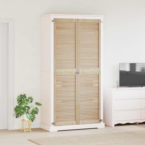 vidaXL Skåpdörr 2 pcs Naturfärg 201 x 2,1 x 49,5 cm Massiv furu