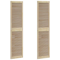 Produktbild för Skåpdörr 2 pcs Naturfärg 201 x 2,1 x 49,5 cm Massiv furu