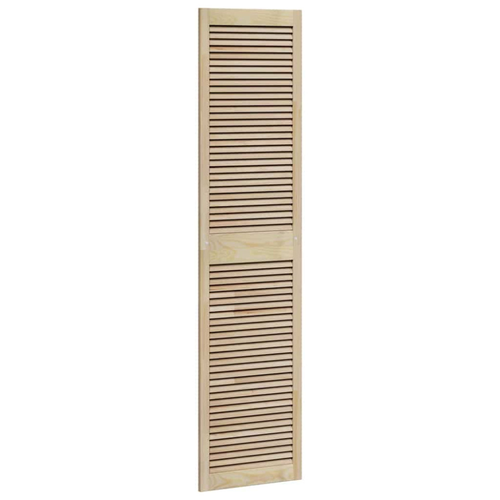 Produktbild för Skåpdörr 2 pcs Naturfärg 201 x 2,1 x 49,5 cm Massiv furu